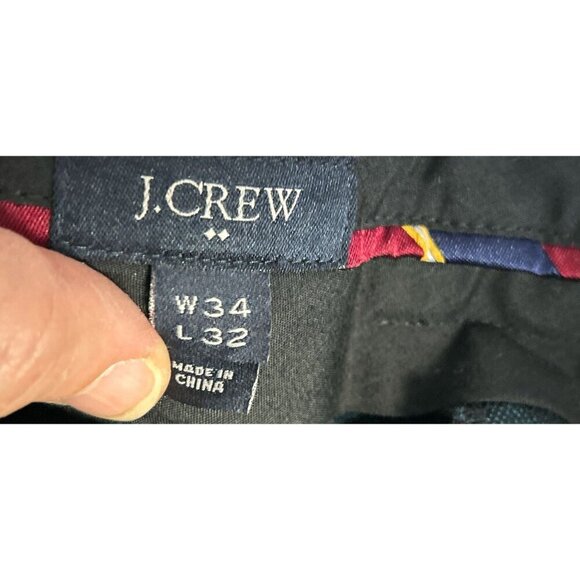 J.Crew Slim Bedford Mens Dress Pants W34 L32 Heather Aqua Blue Wool Blend - Picture 4 of 8